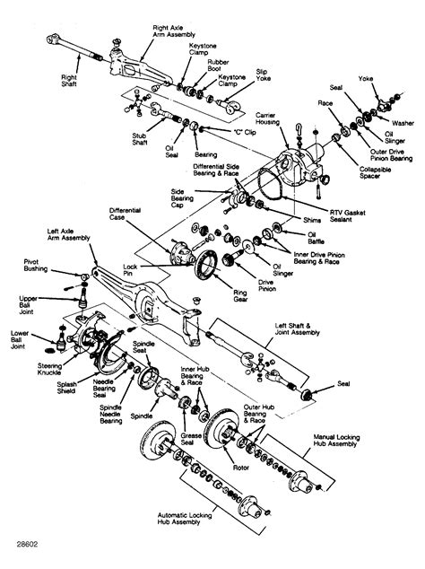 (Dana 35 Above / Dana 28 Below) <b>Ford</b> Rangers appeared with a reverse cut Dana 28 TTB (Twin Traction Beam) 4WD <b>front</b> <b>axle</b> in 1983. . 1994 ford ranger 4x4 front axle assembly